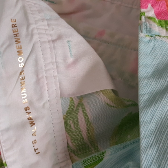 Lilly Pulitzer The Callahan Short Size 2 Pool Blue Pink Lemonade Floral - Picture 12 of 15